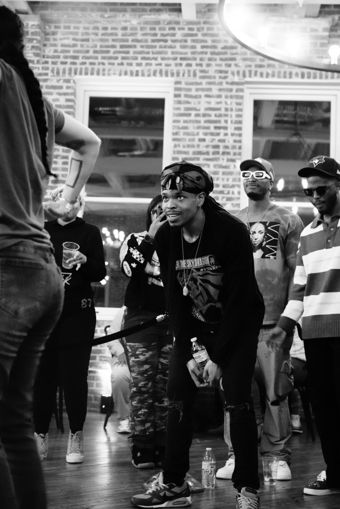 photo of people at a rap battle 