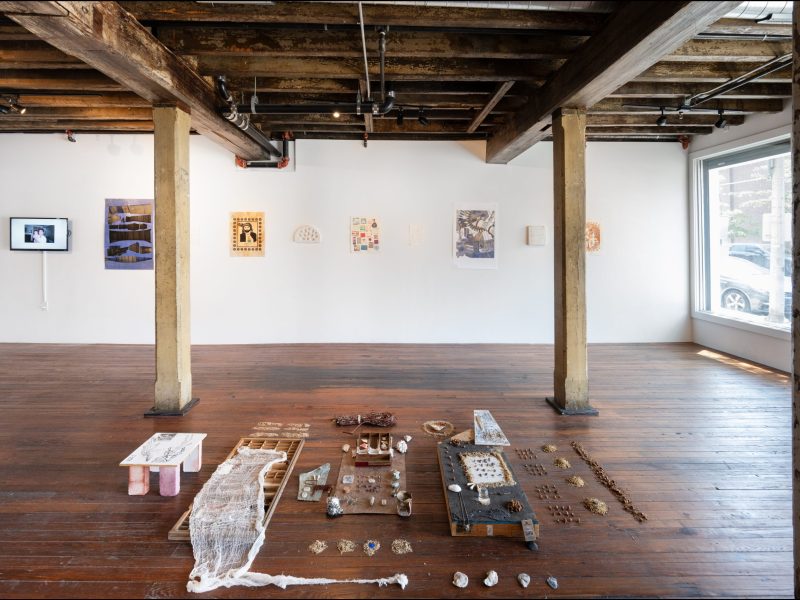 Installation view of What Happens When We Nurture at Black Artist Research Space.