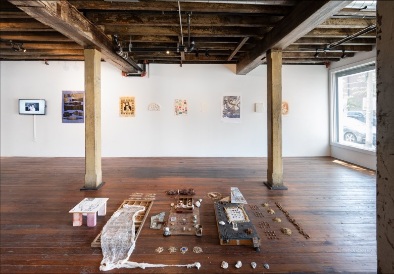 Installation view of What Happens When We Nurture at Black Artist Research Space.