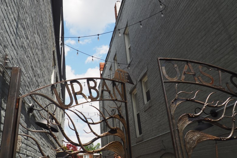 The gate to The Urban Oasis, made by Nicholas Ireys of NI Metal Design, will be adorned with engraved metal leaves.
