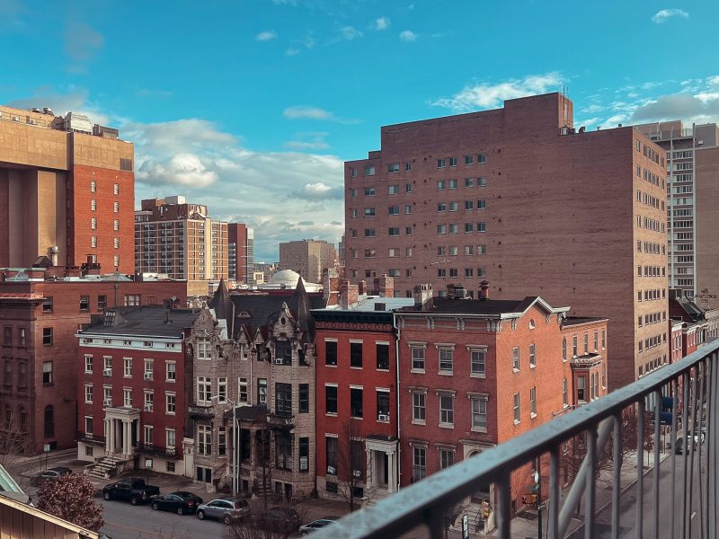 The view from a Baltimore City fire escape.