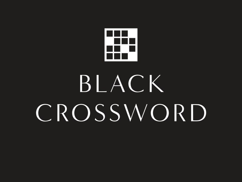 Black Crossword logo. The words "black crossword" in white on a black background.
