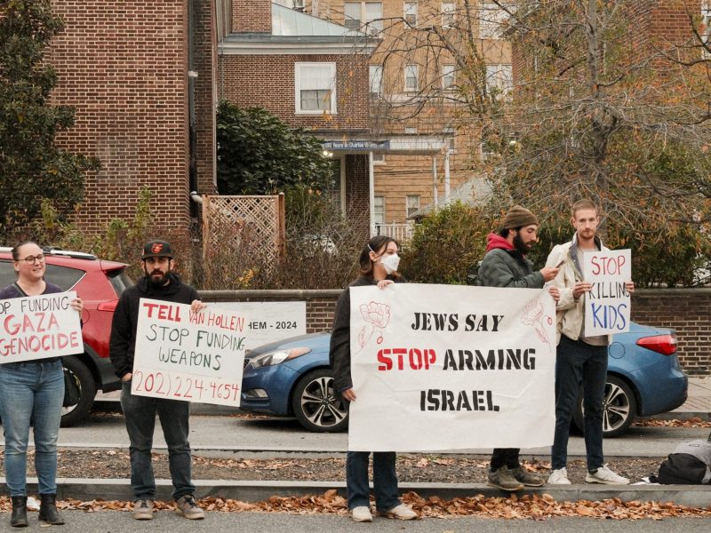 People send holding protest signs