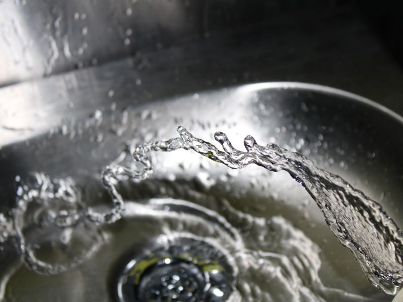 Black and white photo of water.