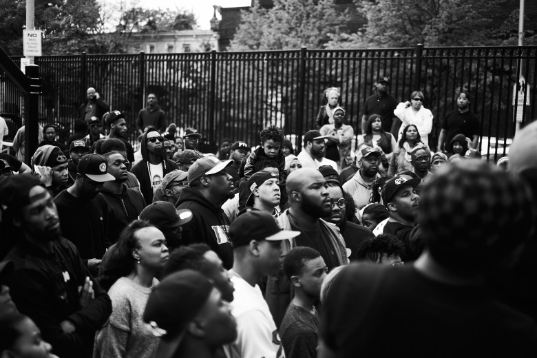 A crowd of people.