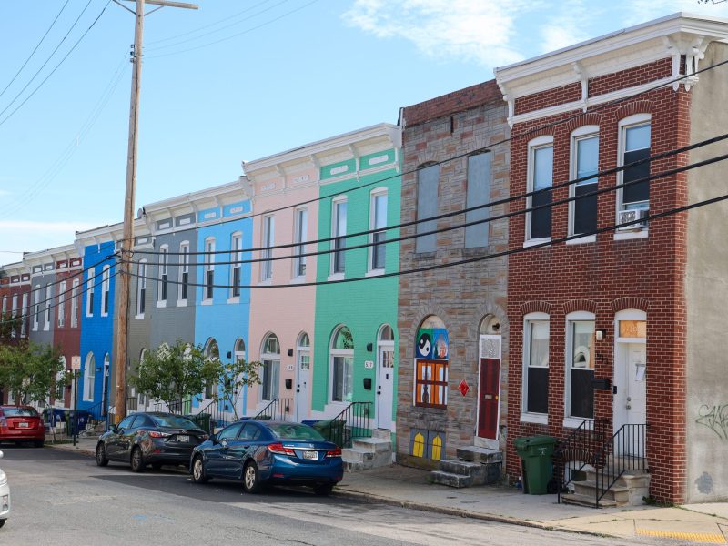 A row of homes.