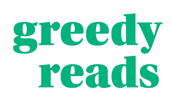 The logo of greedy reads. 