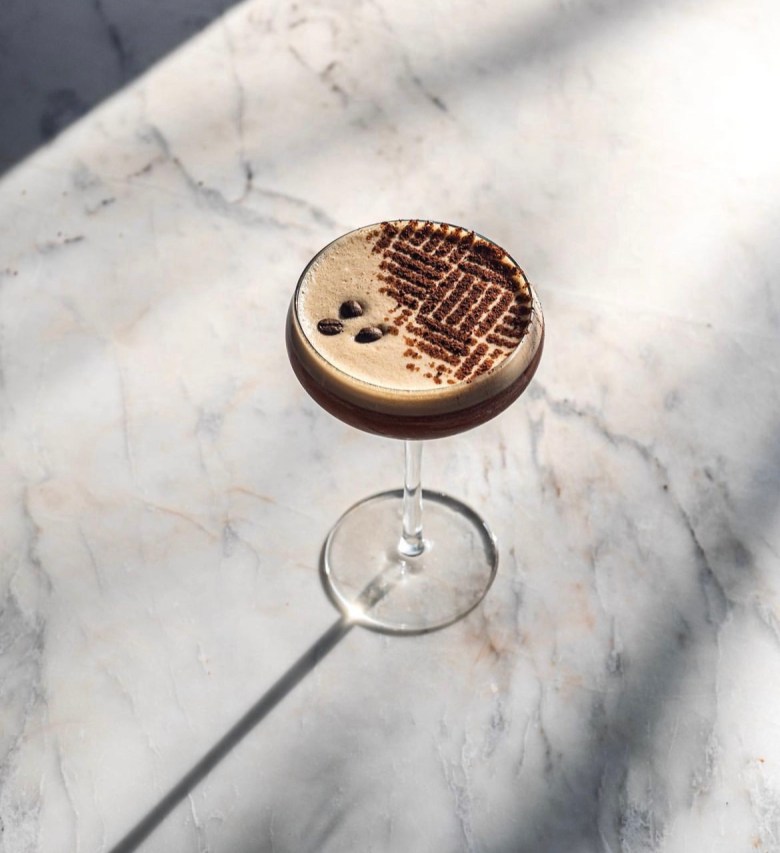 A photograph of an espresso martini 