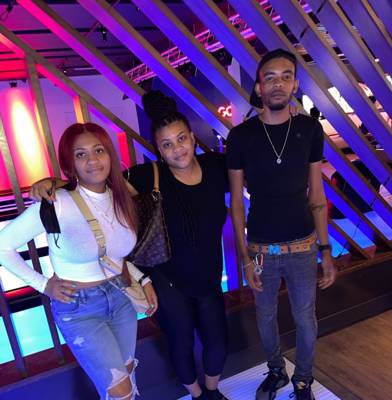 Kaila Thomas (sister), Eleshiea Goode, and Dontae Melton, celebrating Goode’s birthday.