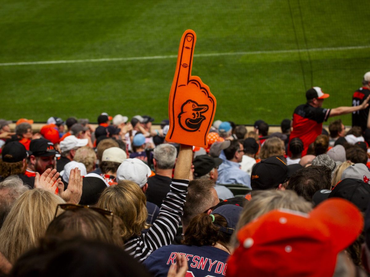 The crowd at a Baltimore Orioles game.